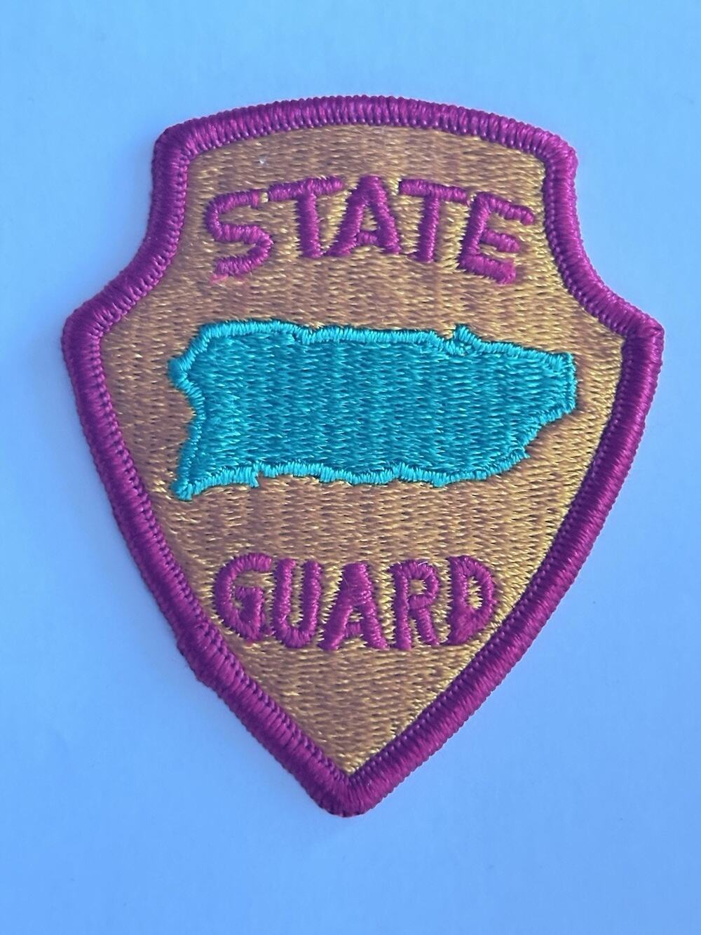 US Army color PUERTO RICO STATE GUARD Patch national vintage Cut edge New P52